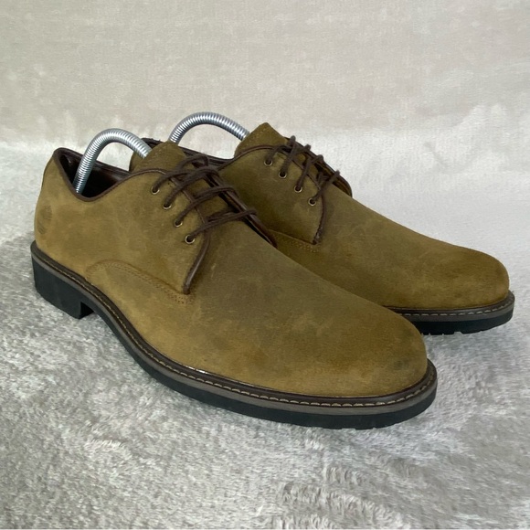 Timberland Stormbuck Mens Size 9.5 Brown Suede Oxford Waterproof Lug Sole NEW